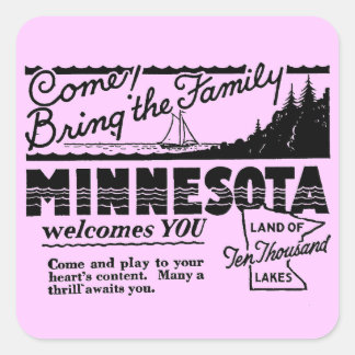 Adesivo Quadrado Stickers Minnesota