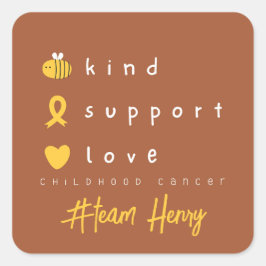 Adesivo Quadrado Stickers personalizados de sensibilização para o c