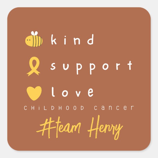 Adesivo Quadrado Stickers personalizados de sensibilização para o c (Frente)