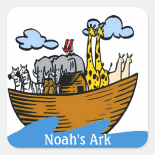 Adesivo Quadrado Stickers Personalizáveis de Arca de Noah (em 5 for
