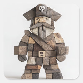 Adesivo Quadrado Stickers Piratas Estilizados