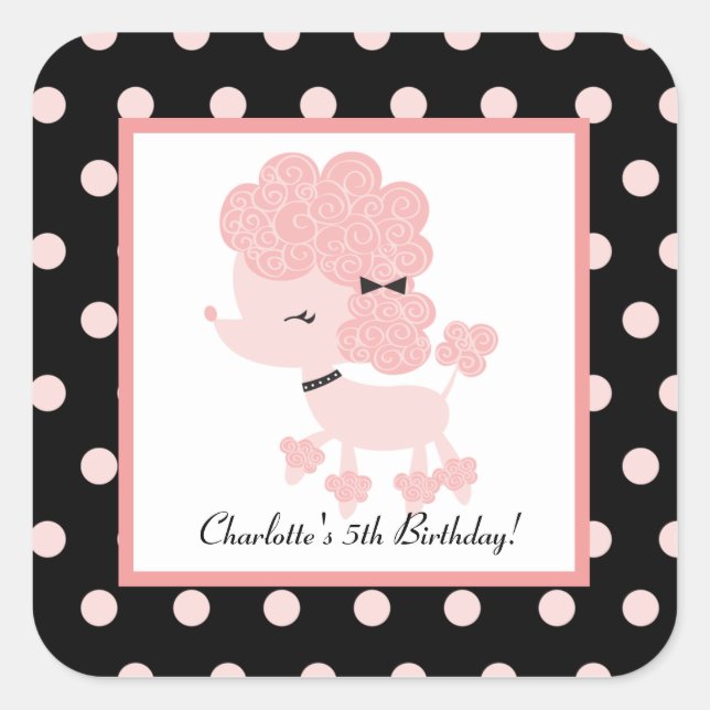 Adesivo Quadrado Stickers Praça de Poodle em Paris (Frente)