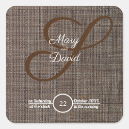 Adesivo Quadrado Stickers Rustic Brown Background Casamento