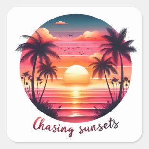 Adesivo Quadrado Stickers Summer Beach