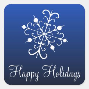 Adesivo Quadrado Sticks Blue Snowflakers