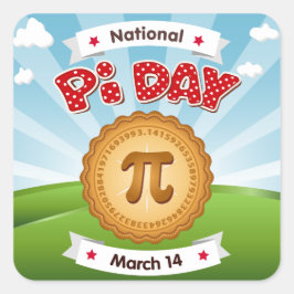 Adesivo Quadrado Sticks Pi Day