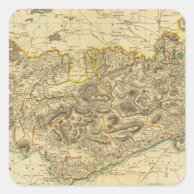 Adesivo Quadrado Stirlingshire (Frente)