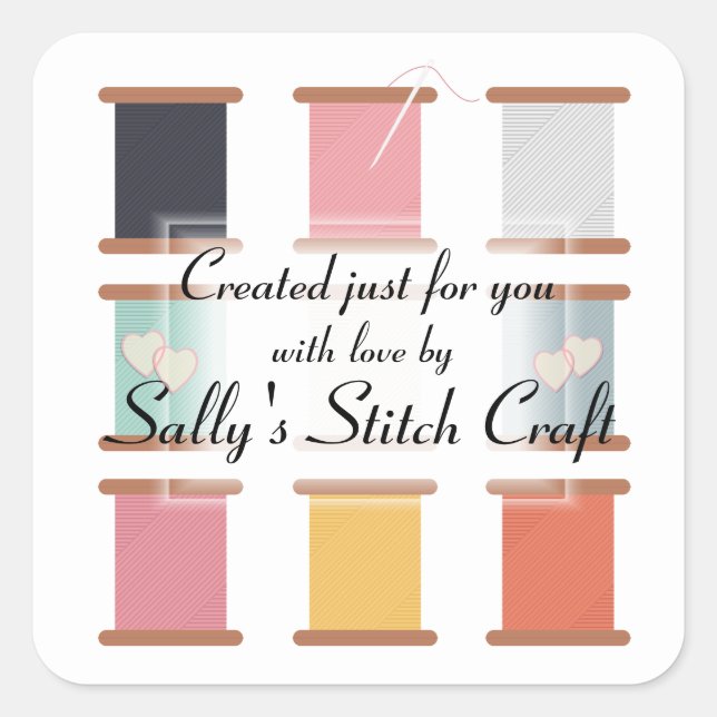 Adesivo Quadrado Stitch e sew (Frente)