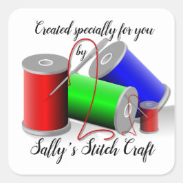 Adesivo Quadrado Stitch e sew