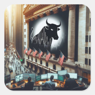 Adesivo Quadrado Stock Trading Sticker