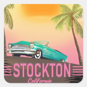 Adesivo Quadrado Stockton Califórnia EUA