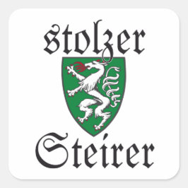 Adesivo Quadrado Stolzer Steirer Steiermark Österreich Wappen
