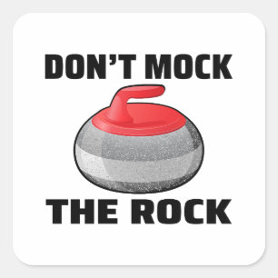 Adesivo Quadrado Stone Curling Winter Ice Sport Curler