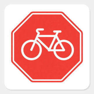 Adesivo Quadrado Stop vélo