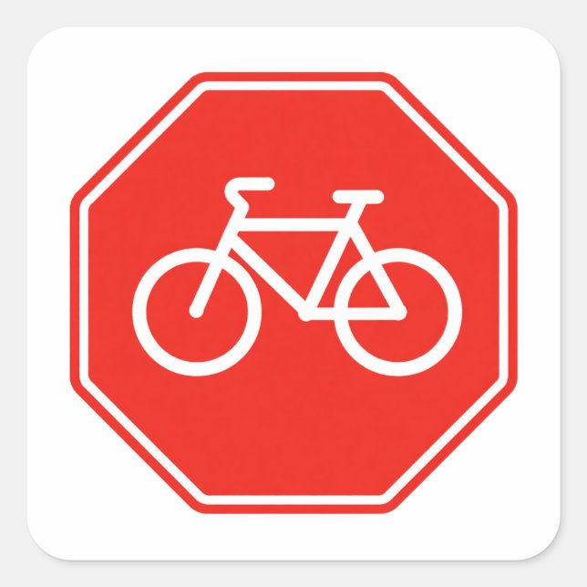 Adesivo Quadrado Stop vélo  (Frente)