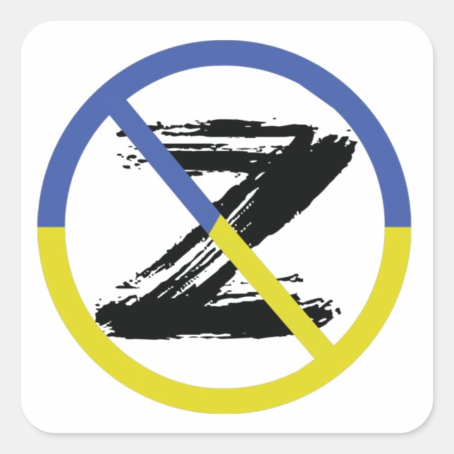 Adesivo Quadrado Stop war in Ukraine Throw Pillow (Frente)