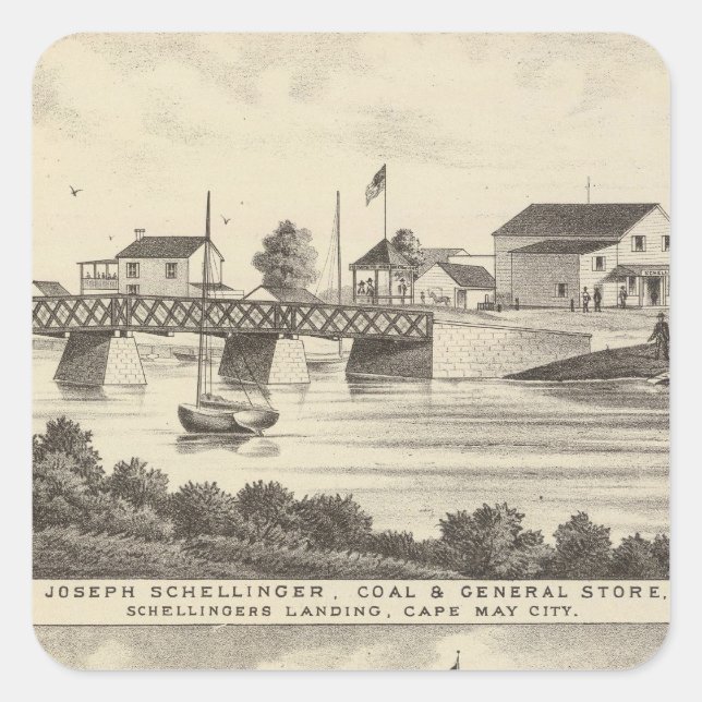 Adesivo Quadrado Store Schellinger e Ocean House (Frente)