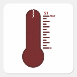 Adesivo Quadrado Stress Thermometer Sticker