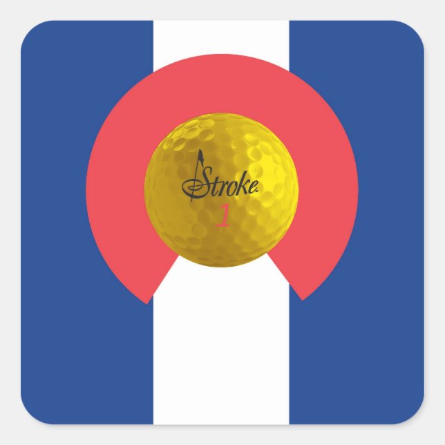 Adesivo Quadrado Stroke Colorado Flag Sticker (Frente)