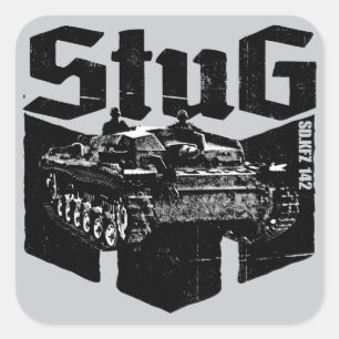 Adesivo Quadrado StuG III Sticker