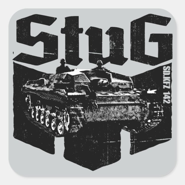 Adesivo Quadrado StuG III Sticker (Frente)