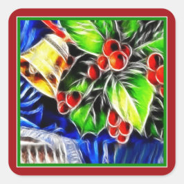 Adesivo Quadrado Style Holly Antigo Com Ouro Bell