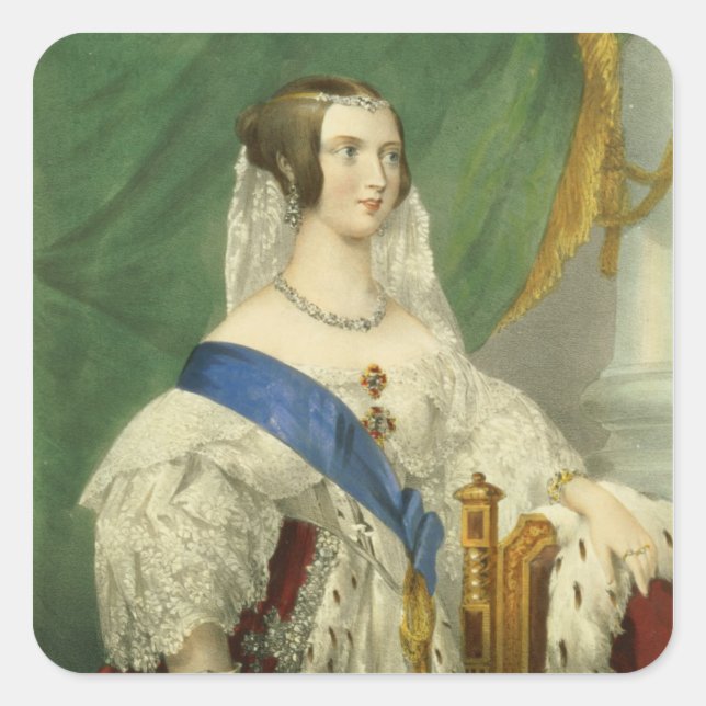 Adesivo Quadrado Sua Majestade Mais Graciosa, Rainha Vitória (1819- (Frente)