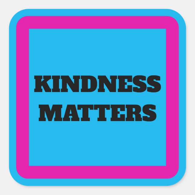 Adesivo Quadrado SUA MENSAGEM, edite texto, Sign Square Sticker (Frente)