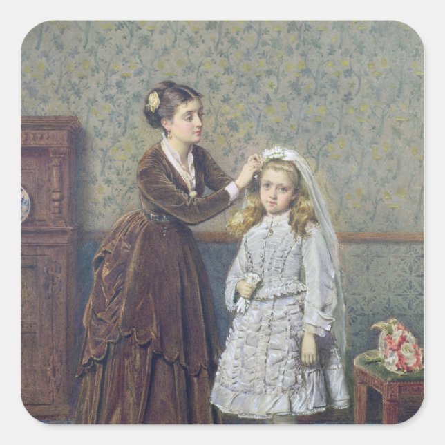 Adesivo Quadrado Sua Primeira Comunhão (Frente)