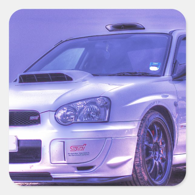 Adesivo Quadrado Subaru Impreza WRX STi Spec C em branco (Frente)