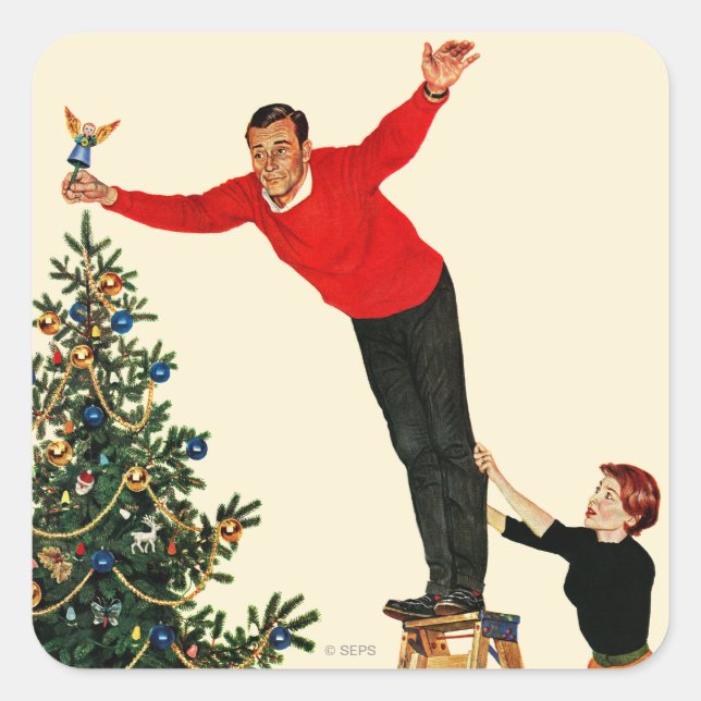 Adesivo Quadrado Subindo a árvore (Frente)