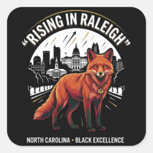 Adesivo Quadrado Subindo na Herança Negra da Raposa Vermelha de Ral