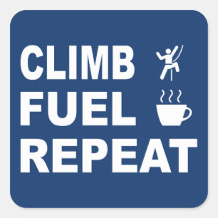 Adesivo Quadrado Subir, Combustível, Repetir