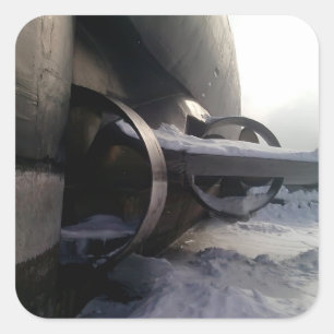 Adesivo Quadrado Submarino Antigo