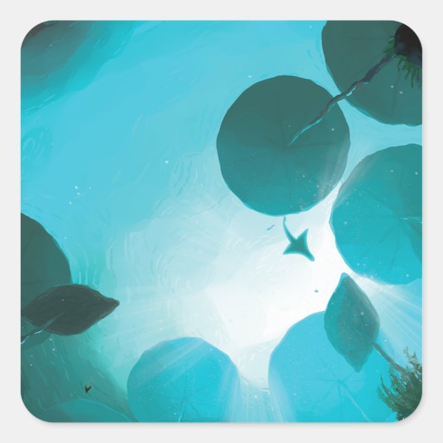 Adesivo Quadrado Subnautica - Aquatic Ballad (Frente)