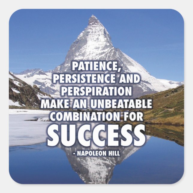 Adesivo Quadrado SUCESSO - Motivação (Frente)