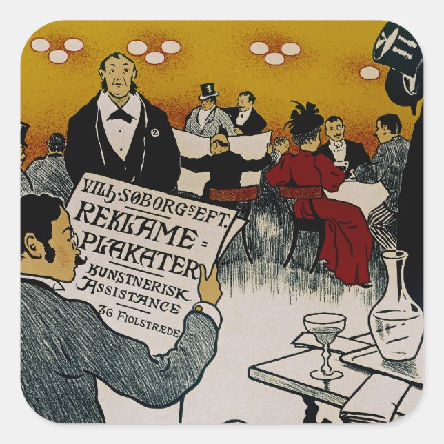 Adesivo Quadrado Sucessores de Vilhem Soborg (Frente)