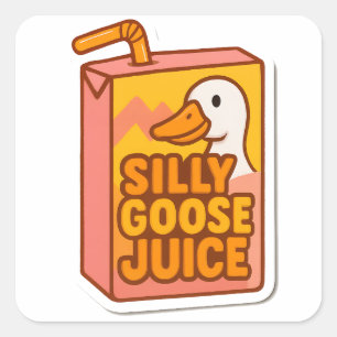 Adesivo Quadrado Suco de Ganso Bobo