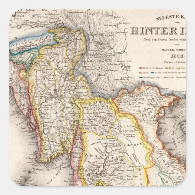 Adesivo Quadrado Sudeste Asiático (Frente)