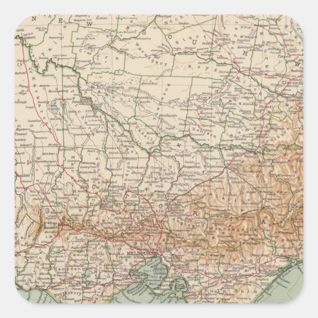 Adesivo Quadrado Sudeste da Austrália por 168 (Frente)