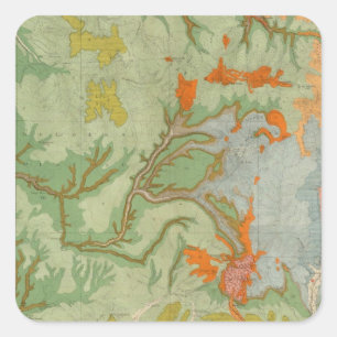 Adesivo Quadrado Sudoeste Colorado e partes de New mexico