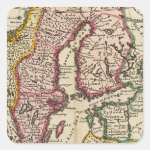 Adesivo Quadrado Suecia e Noruega 6