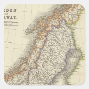 Adesivo Quadrado Suecia e Noruega 6