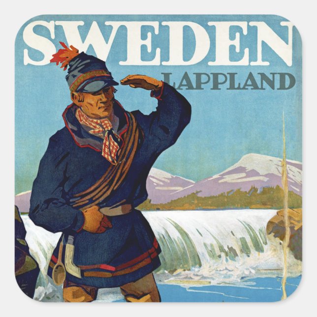 Adesivo Quadrado Suecia ~ Lappland (Frente)