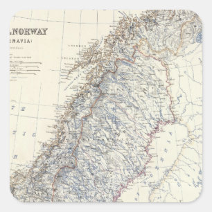 Adesivo Quadrado Suecia, Noruega