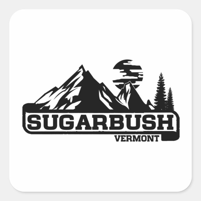 Adesivo Quadrado Sugarbush Vermont (Frente)