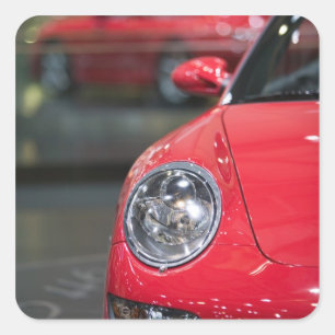 Adesivo Quadrado SUIÇA, GENEBRA: 75.º Ano de Genebra Auto 8