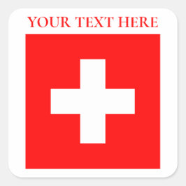 Adesivo Quadrado Suiça personalizada Schweiz Suíça Europa