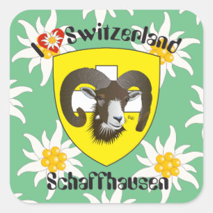 Adesivo Quadrado Suíça Suisse Svizzera Svizra Switzerland Kleber