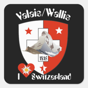 Adesivo Quadrado Suíça Suisse Svizzera Svizra Switzerland Kleber